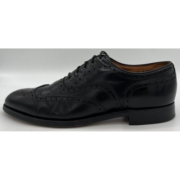 Vtg Johnston & Murphy Aristocraft Black Shell Cordovan Wingtip Size 10C Oxfords - Picture 8 of 12